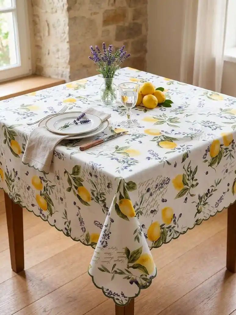 mantel limon aceitunas