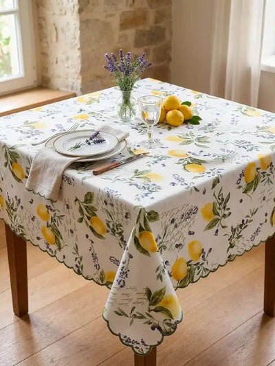 mantel limon aceitunas