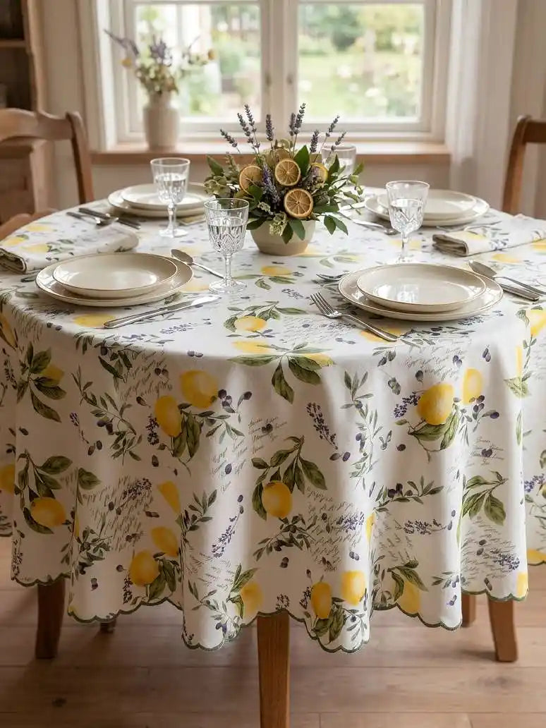 mantel limon aceitunas