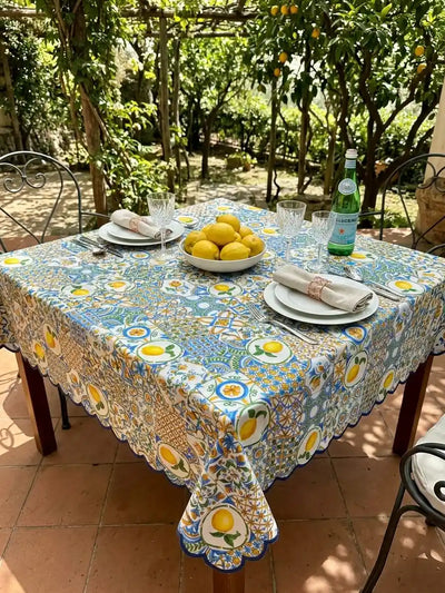 mantel limón azulejos