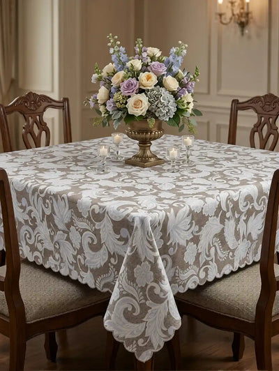 Mantel Hanna beige de algodón y satén