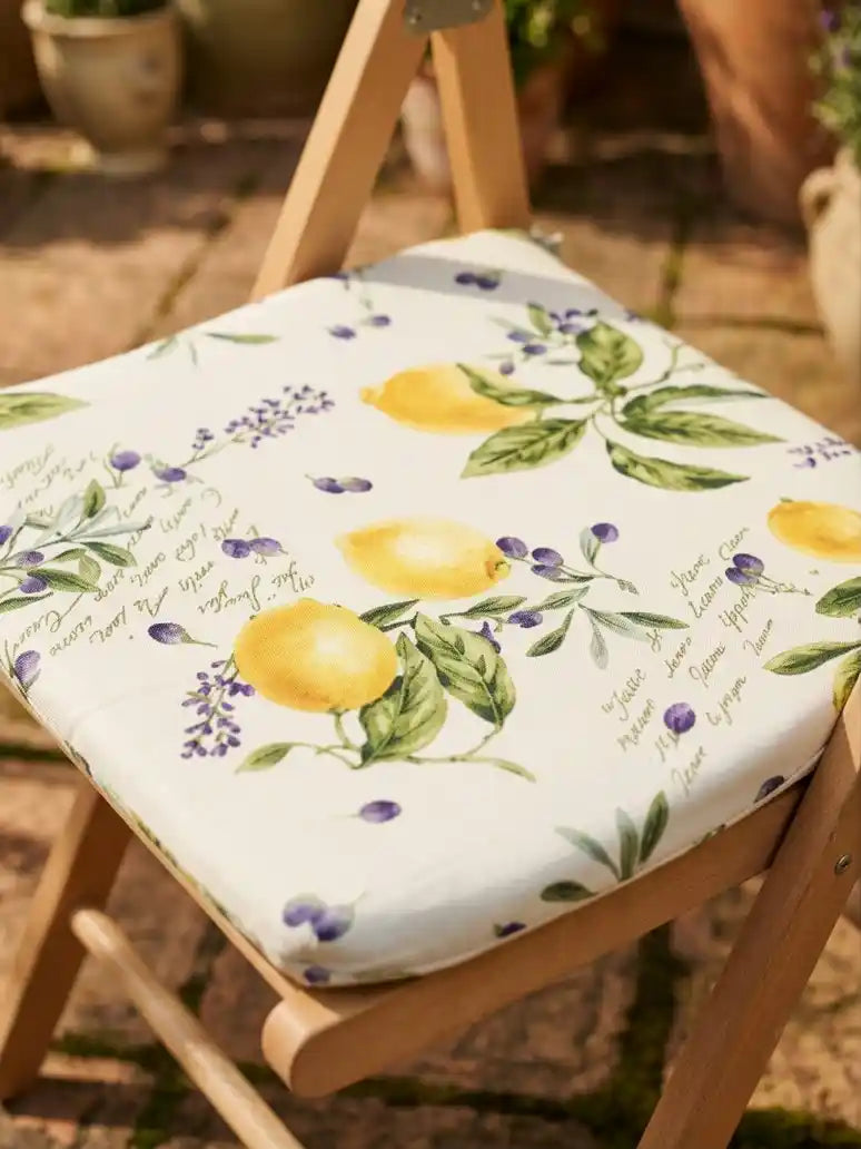 cojin para la silla limón aceitunas