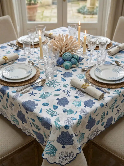 mantel acuatico azul