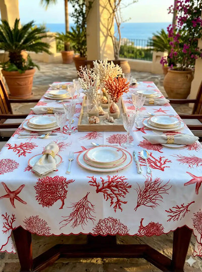mantel coral rojo
