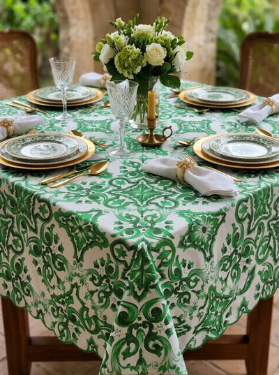 mantel verde agua